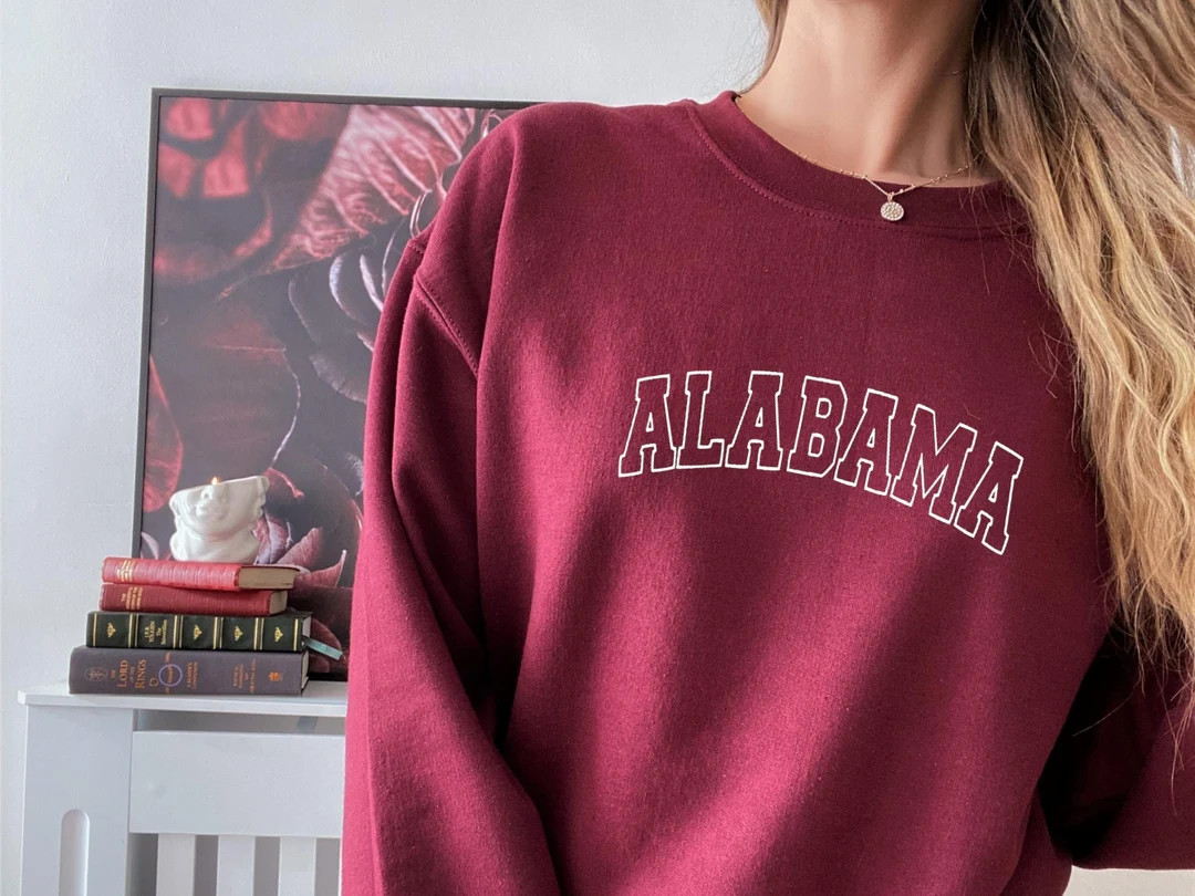 Embroidered Alabama Sweatshirt Alabama Gift Alabama Lover - Etsy | Etsy (US)