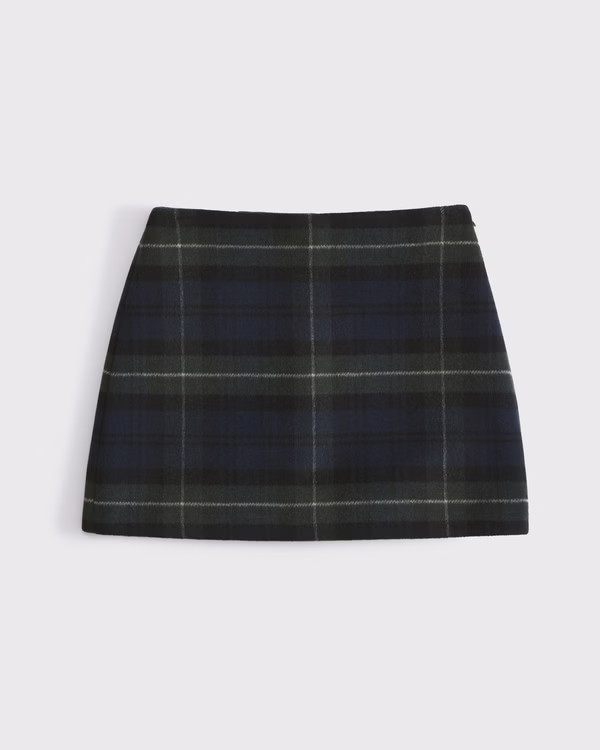 Women's The A&F Scarlett Wool-Blend Mini Skort | Women's Bottoms | Abercrombie.com | Abercrombie & Fitch (US)