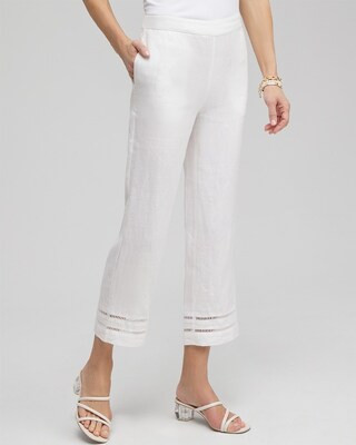 Linen Ladder Trim Cropped Pants | Chico's
