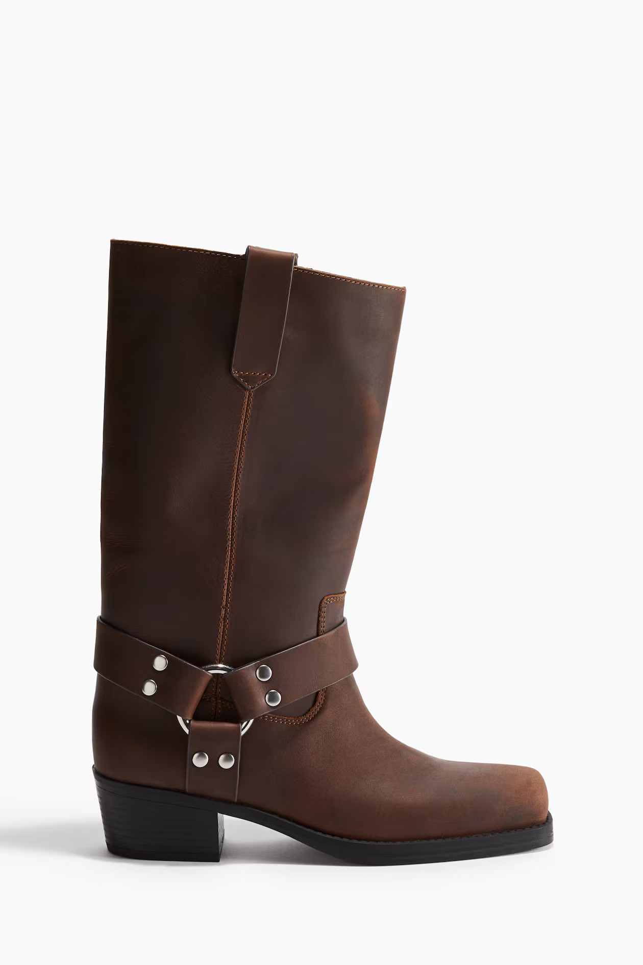 Leather biker boots | H&M (UK, MY, IN, SG, PH, TW, HK)