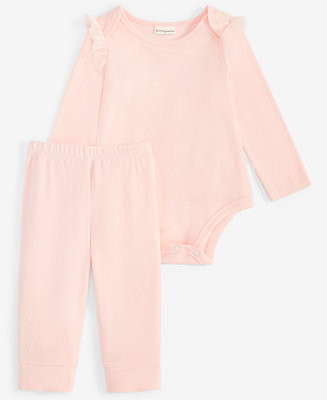 Baby Girls Tiny Dancer Ruffled Bodysuit & Pants, 2 Piece Set, Created for Macy's | Macy's