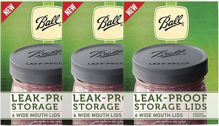 Ball Mason Jar Leak-Proof Lids, Wide Mouth, 6 CT (Pack of 3) | Amazon (US)
