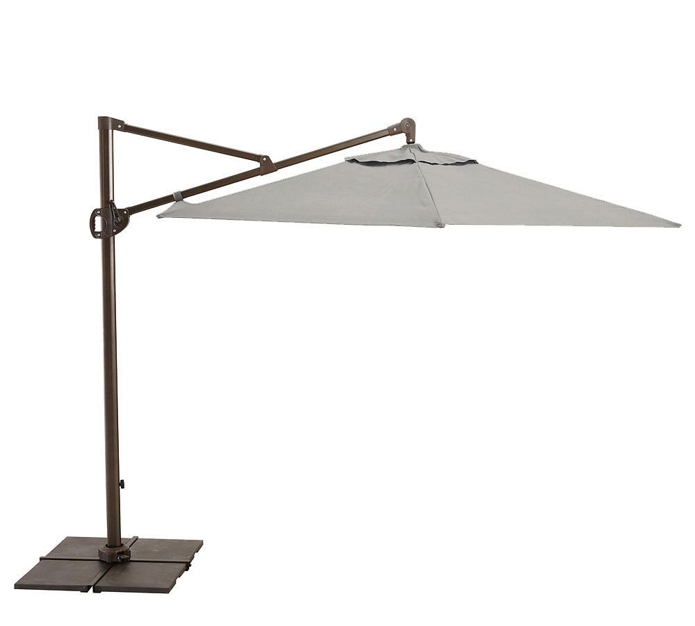 10' Aluminum Cantilever Outdoor Umbrella - Premium Sunbrella(R), Heather Gray | Pottery Barn (US)