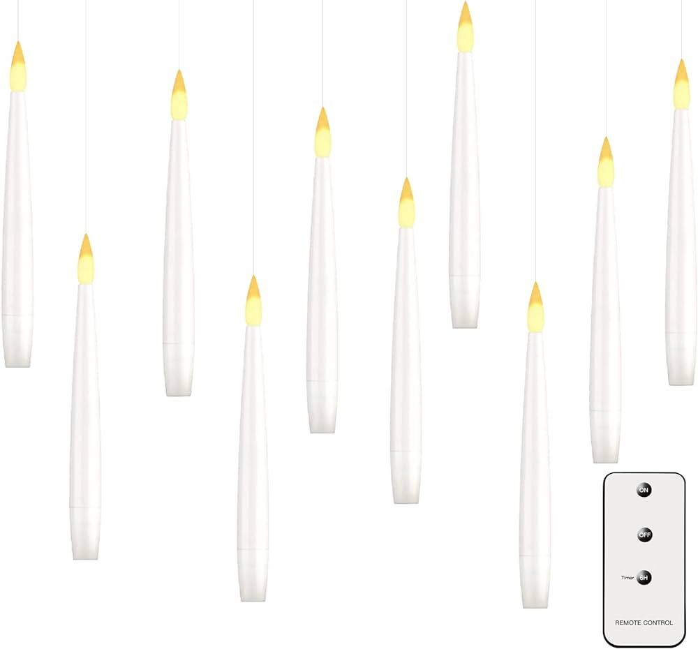 Vanchi Harry Potter Floating Candles, 6 Inch Flameless Taper Candles with Remote, Battery Operate... | Amazon (US)