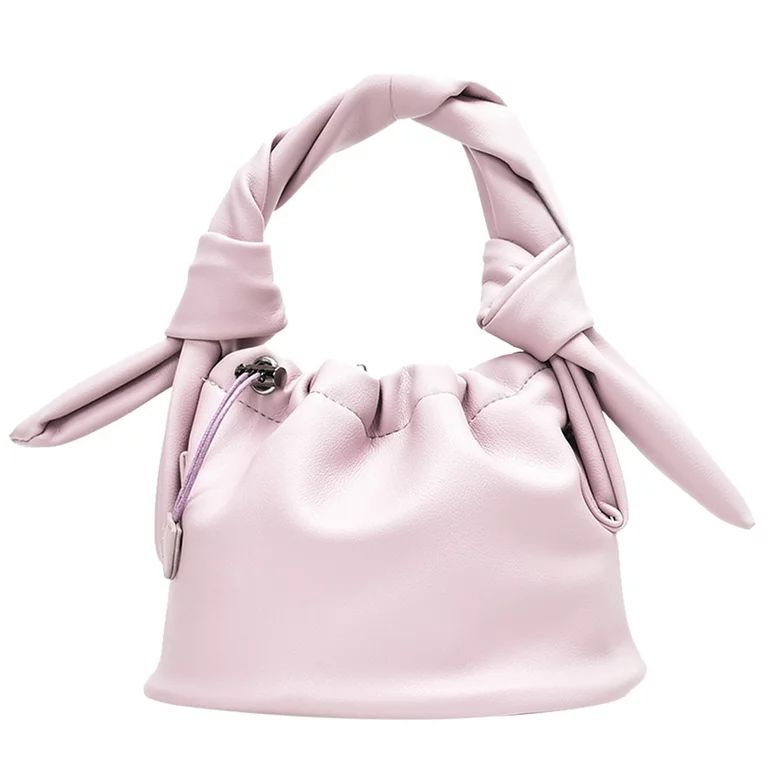 Casual Drawstring Bucket Bag Women PU Crossbody Shoulder Handbags (Pink) - Walmart.com | Walmart (US)