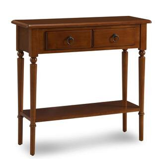 Leick Home Coastal Notions 30 in. Silky Painted Pecan Narrow Hall Stand/Sofa Table with Shelf 200... | The Home Depot