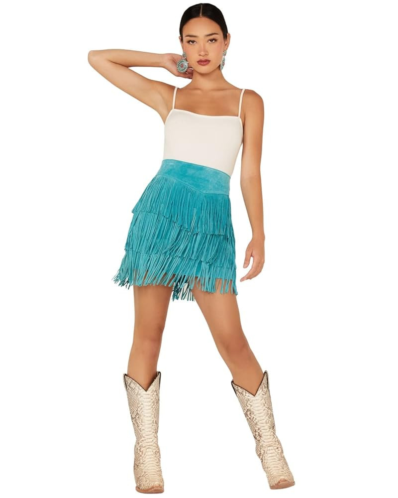 Scully Women's Fringe Tiered Suede Mini Skirt - L704-Trq | Amazon (US)