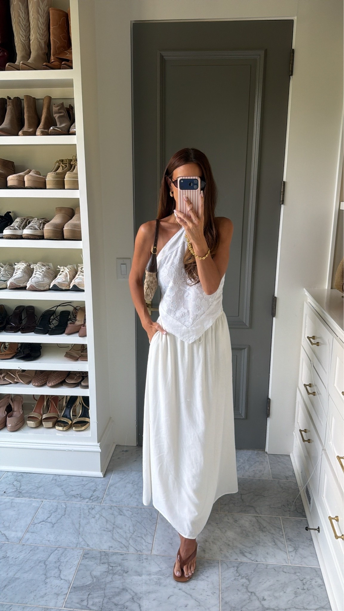 Maxi skirt, neutral summer outfit, vacation outfit, jelly sandals

#LTKootd #LTKSaleAlert #LTKTravel