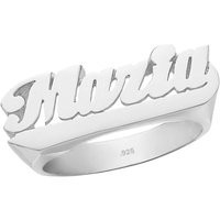 sterling Silver Personalized Name Ring - Custom Made in Usa | Etsy (US)