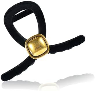 Small claw clips for women,Luxury velvet Black hair clips, Small hair clips claws, Stylish tools.... | Amazon (US)