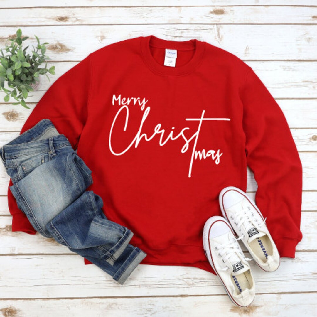 Merry Christmas Sweatshirt for Women Merry Christ-mas - Etsy | Etsy ROW