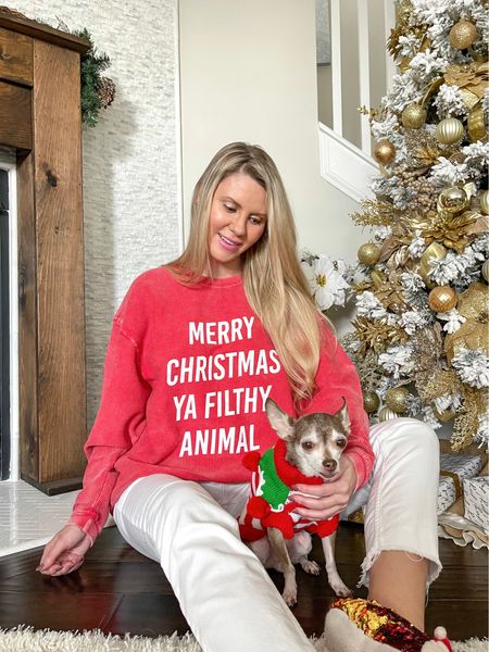 Merry Christmas ya filthy animal!

Christmas sweater, dog sweater, Christmas outfit

#LTKSeasonal #LTKstyletip #LTKHoliday