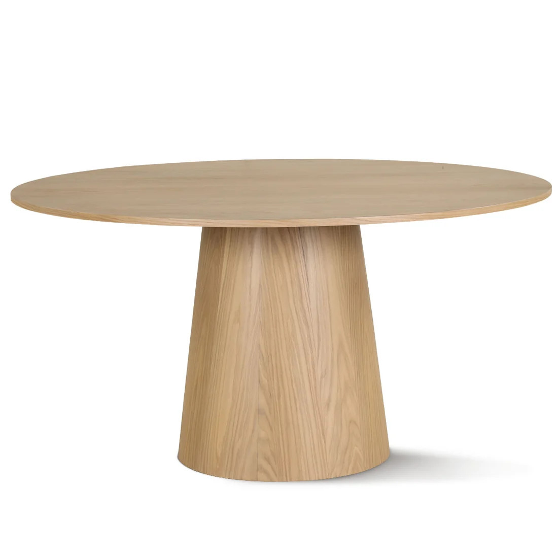Orchid 60" Oak Round Pedestal Dining Table | Pop Maison
