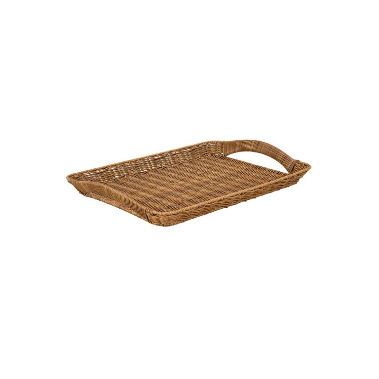 Better Homes & Gardens Rattan Rectangular Serving Tray | Walmart (US)