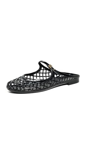 Tory Burch Women's Mellow Mary Jane Jelly Flats, Perfect Black/Gold, 9 Medium US | Amazon (US)