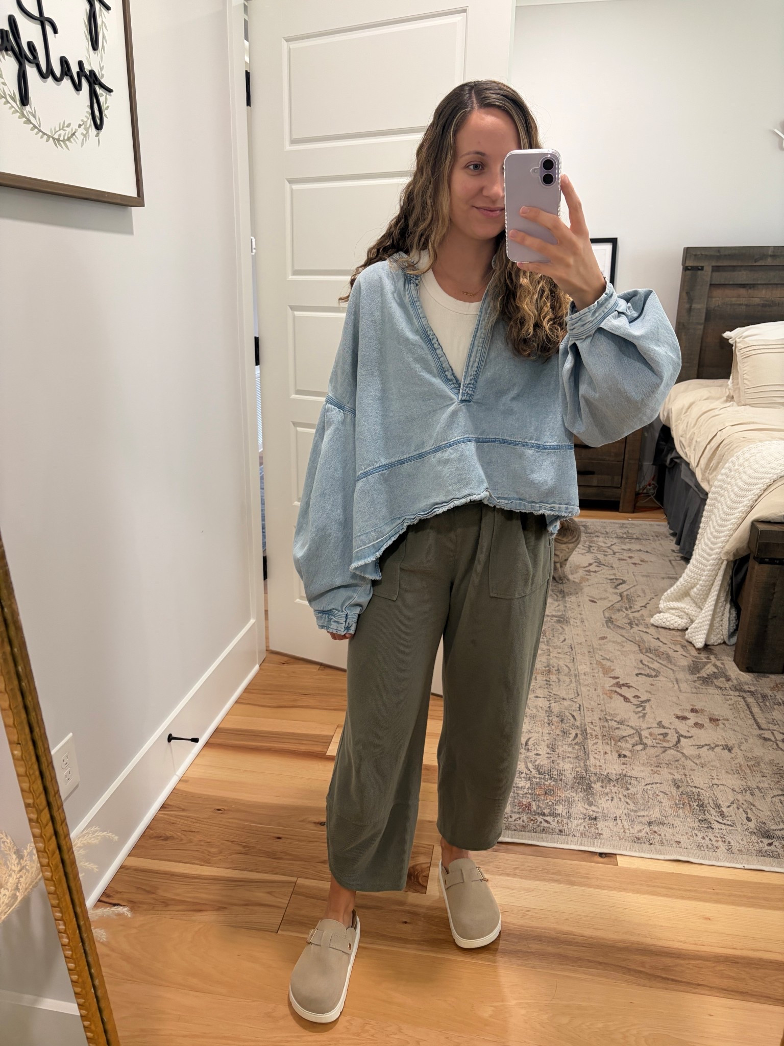 Tank & pullover - small
Pants - medium 
Shoes - 7.5 // I’d size up .5! 

#LTKPetite #LTKmomlife #LTKStyleTip