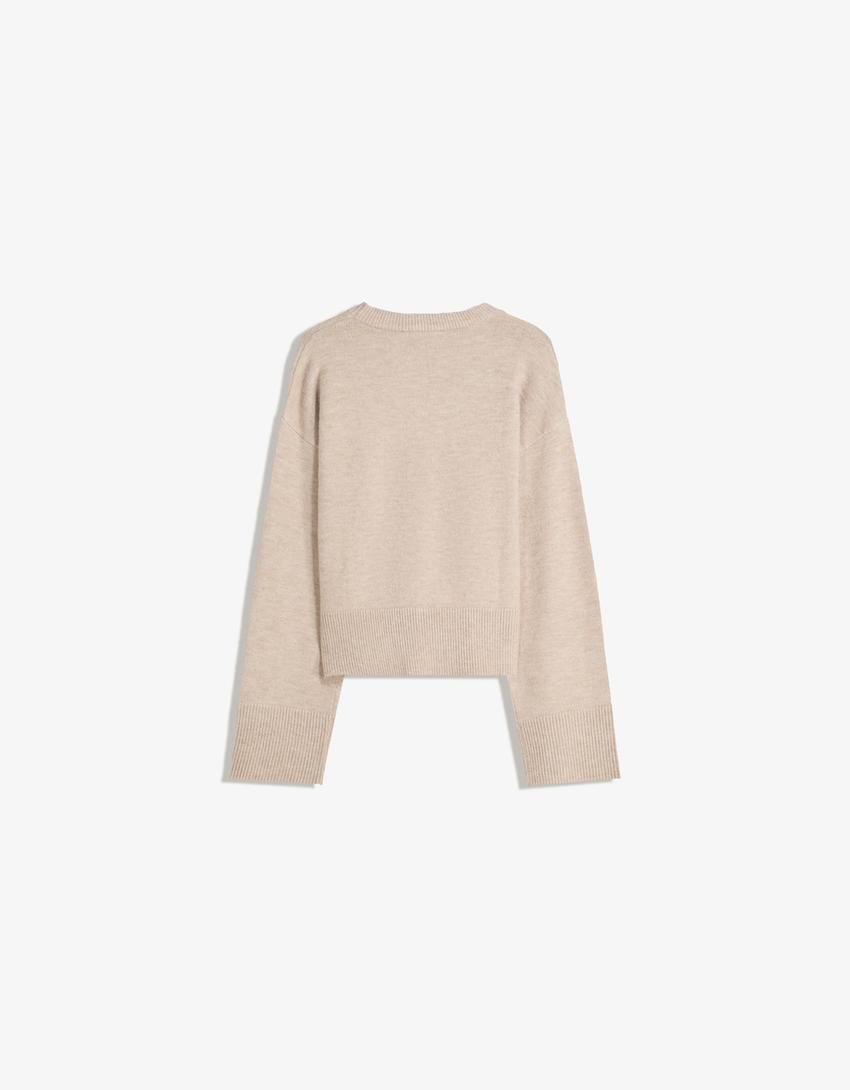 Oversize sweater with ribbed hem - Sweaters and cardigans - Women | Bershka GB