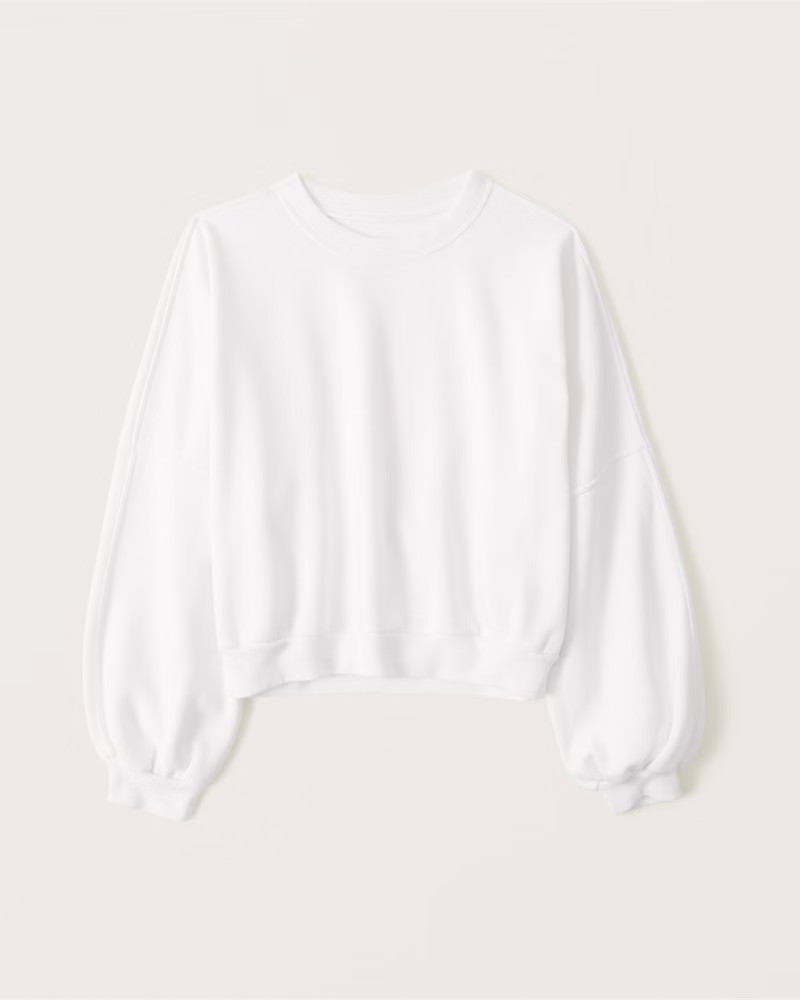 Balloon Sleeve Crew Sweatshirt | Abercrombie & Fitch (US)