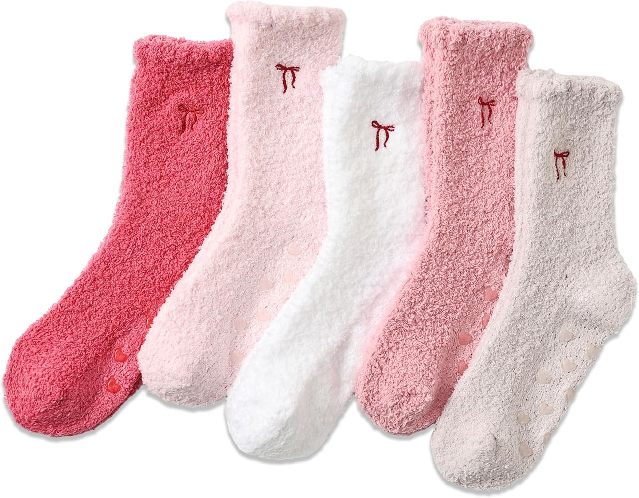 Jeasona Coquette Romantic Love Heart Fuzzy Socks for Kids Christmas Valentines Day Birthday Gifts... | Amazon (US)