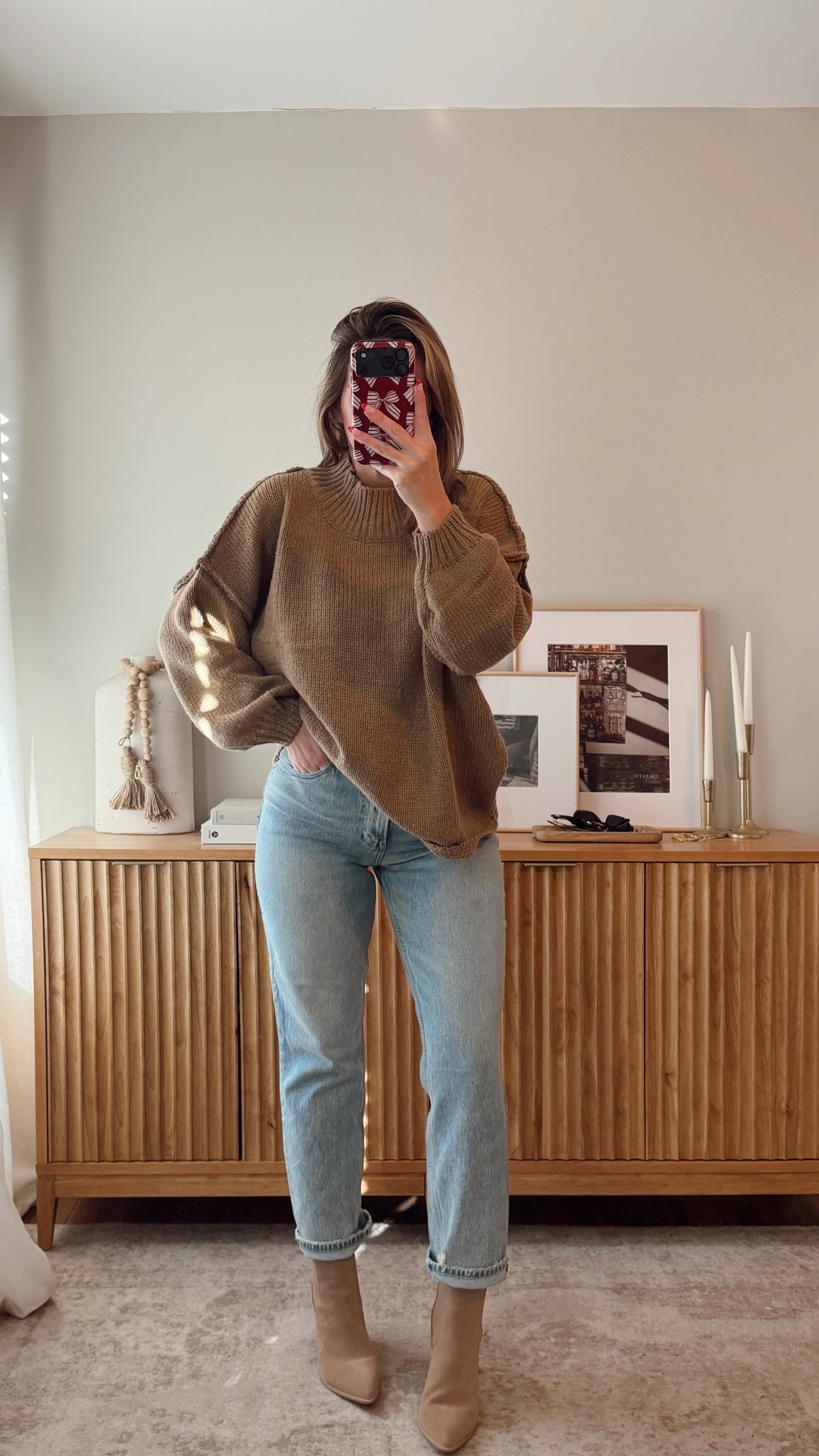 cozy oversized amazon sweater! i got a size M. size 27 curve love denim in short length. my booties are last season from vici but linking some other similar styles. 

#LTKFindsUnder50 #LTKFindsUnder100 #LTKootd