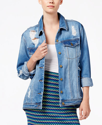 RACHEL Rachel Roy Oversized Denim Jacket | Macys (US)