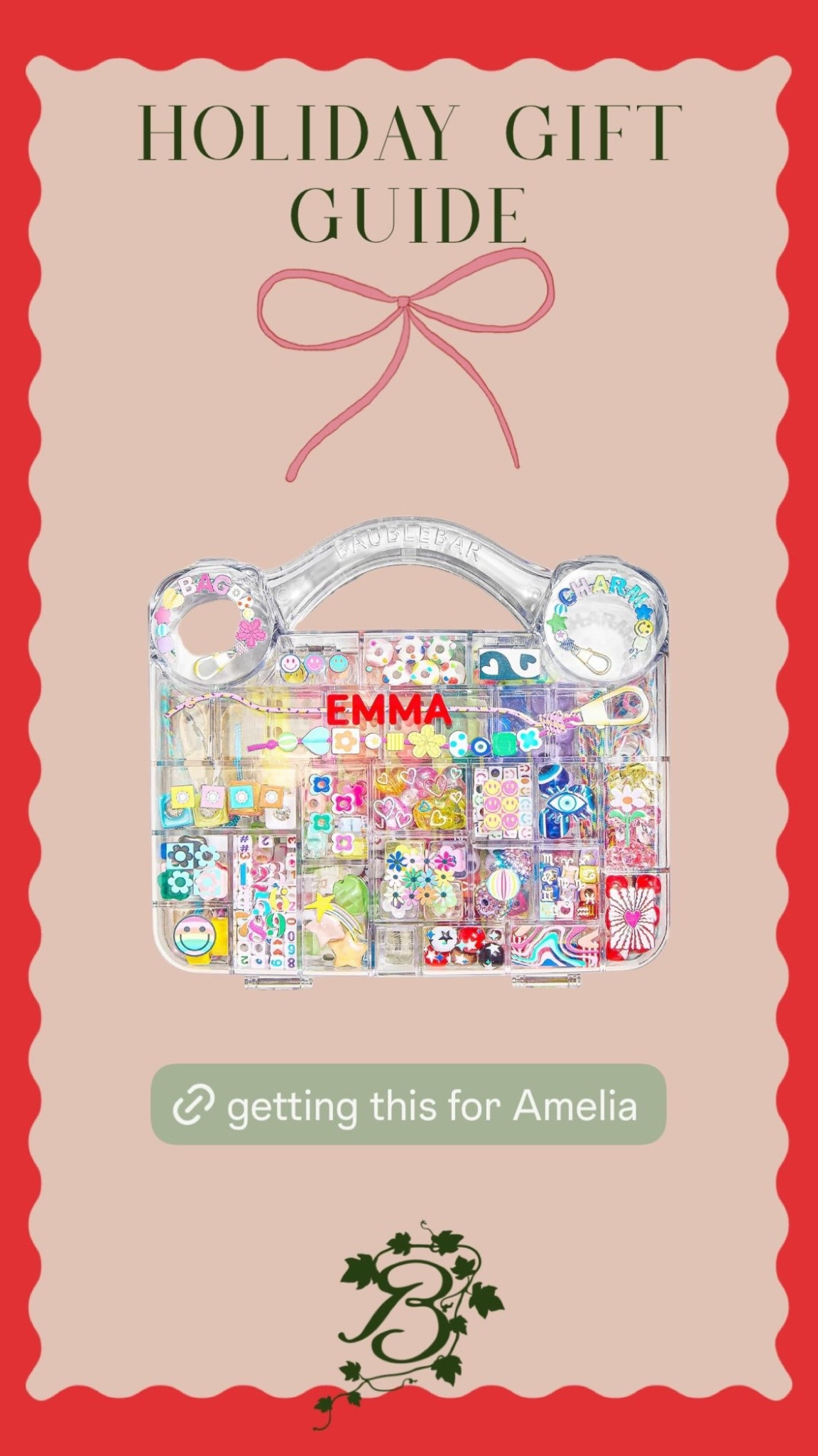 This is the cutest bead kit! They have one that isn’t personalized, too! I like this for tweens because it’s not the typical bracelet bead kit- it’s a bag charm kit! They have minis, too (I’m getting one of those for my niece!)! @baublebar  @shopmy

#LTKGiftGuide #LTKCyberWeek #LTKKids