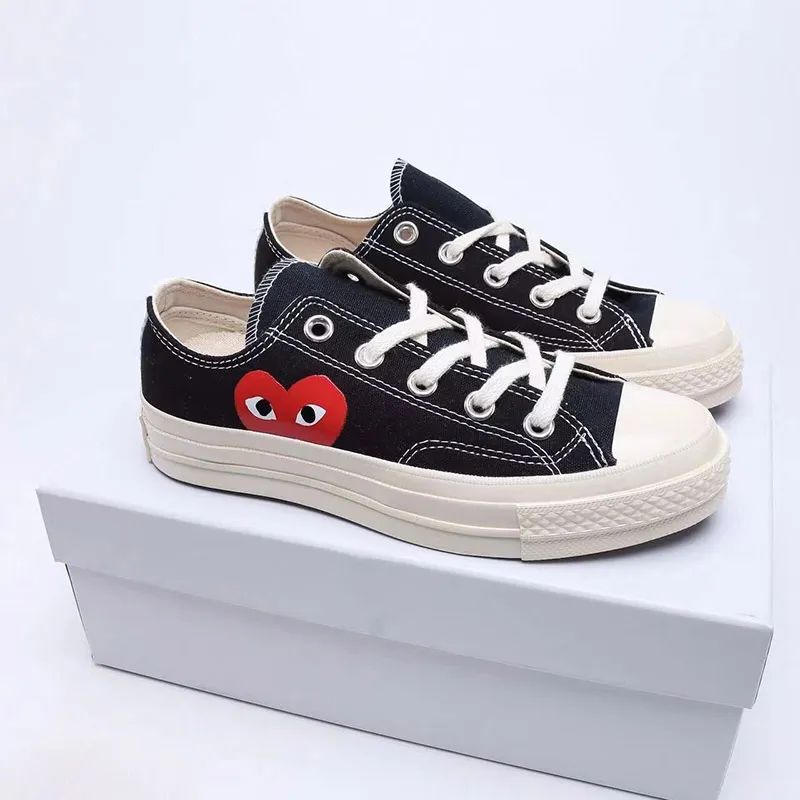 All Starsds Shoe CDG Canvas Play Love With Eyes Hearts 1970 1970s Big Eyes Beige Black Classic Ca... | DHGate
