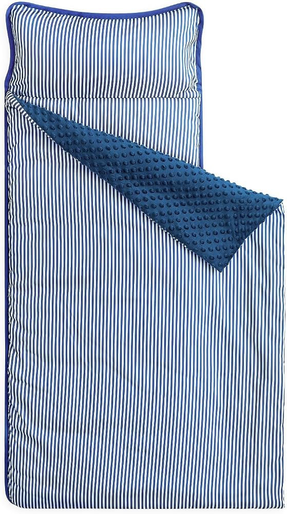 Wake In Cloud - Toddler Nap Mat with Pillow and Minky Fleece Blanket, for Kids Boys Girls in Dayc... | Amazon (US)