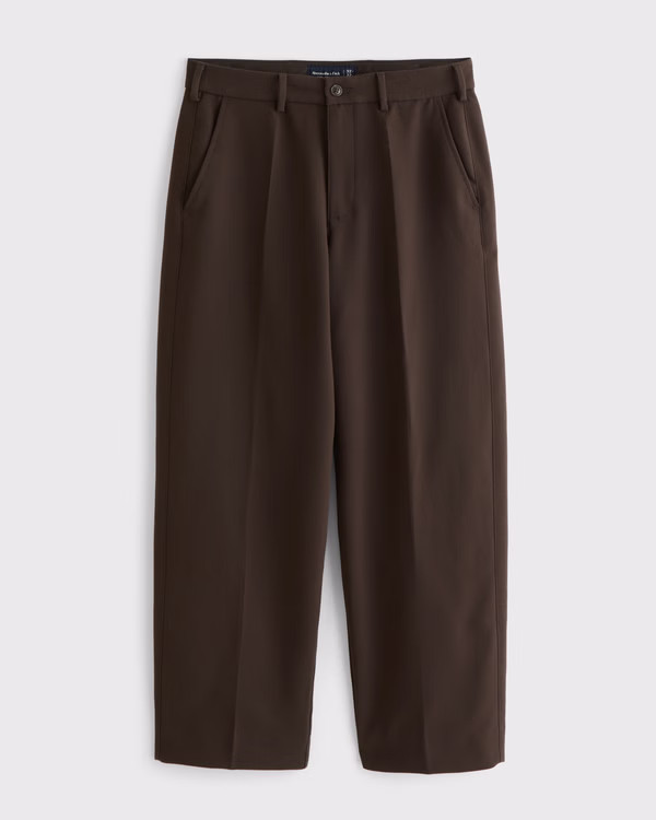 Baggy Tailored Linen-Blend Trouser | Abercrombie & Fitch (US)
