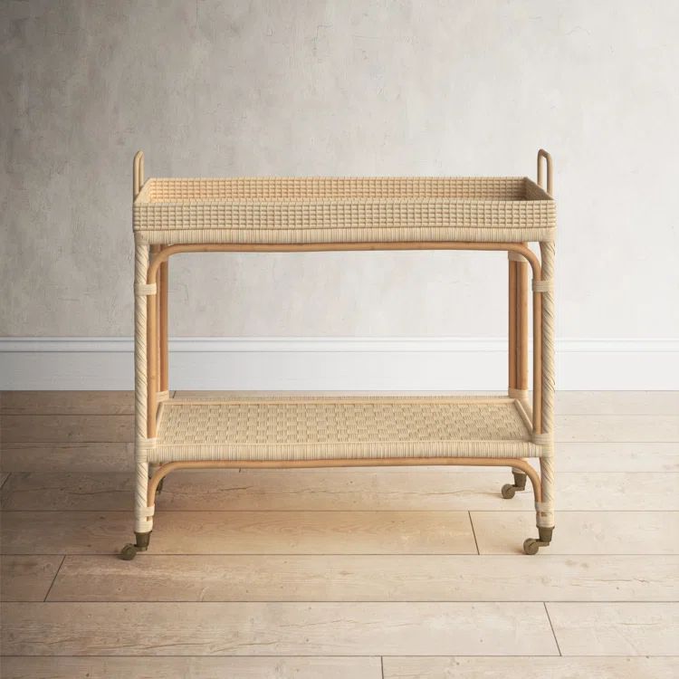 Aldford Solid Wood Bar Cart | Wayfair North America