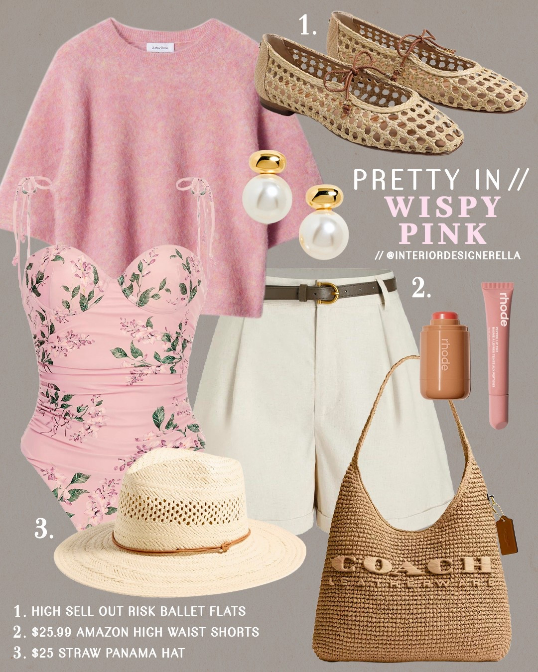 Pretty in Wispy Pink 🩷 $25.99 Amazon high waist shorts + high sell out risk ballet flats!✨ Share this post with a friend!!🤗 Click on the “Shop OOTD Collages” collection on my LTK to shop this post and more!🤗 Have an amazing day!! Xo!!

#LTKSwim #LTKShoeCrush #LTKFindsUnder50