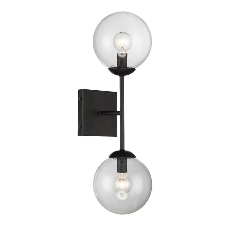 Marianna 2 - Light Dimmable Black Armed Sconce | Wayfair North America