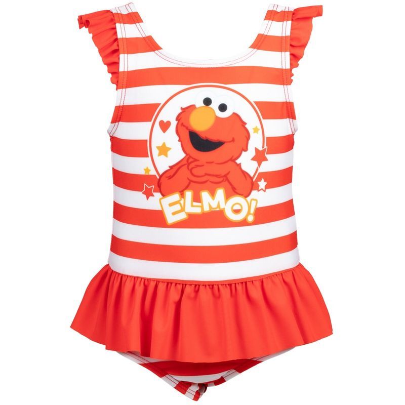 Sesame Street Elmo Baby Girls One Piece Bathing Suit Infant | Target