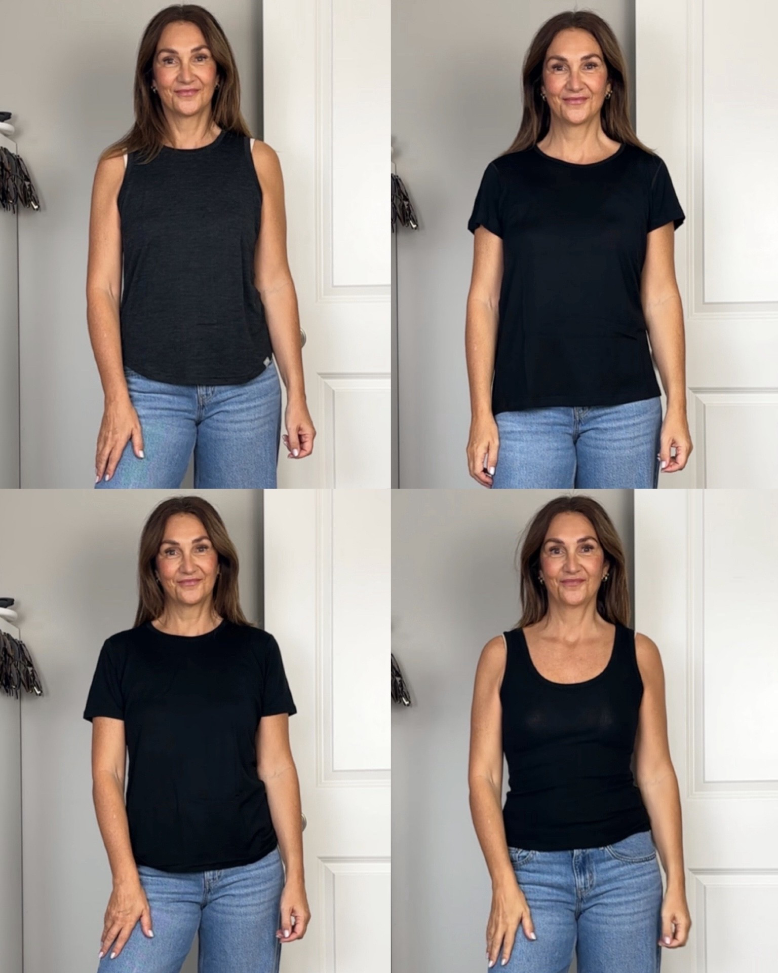 Merino wool tees and tanks! Great for travel as they are moisture wicking, odor absorbing and dry quickly. 
Top left: Merino tech from Amazon, size M
Top right: Metarino from Amazon, size M
Bottom left: Merino Protect from Amazon, size M
Bottom right: Unbound Merino, size S
I’m 5’ 7” size 4ish, Small is my usual size 


#LTKActive #LTKOver40 #LTKTravel