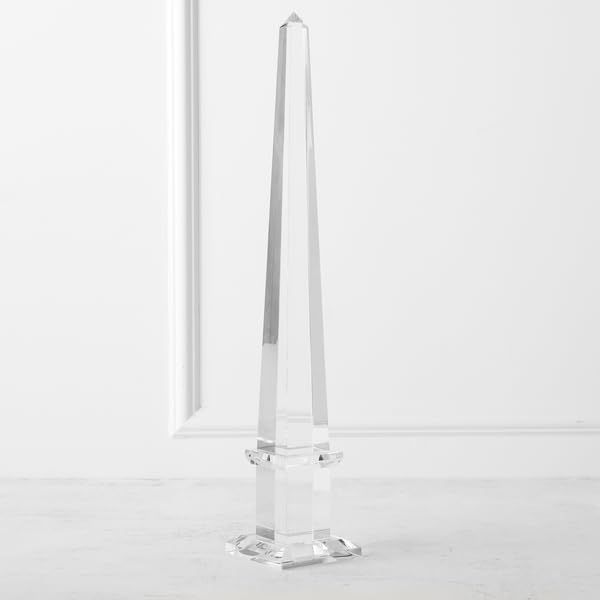 Z Gallerie Decorative Crystal Obelisk Sculpture - Tabletop Home Decor for Bookshelf, Entryway, Of... | Amazon (US)