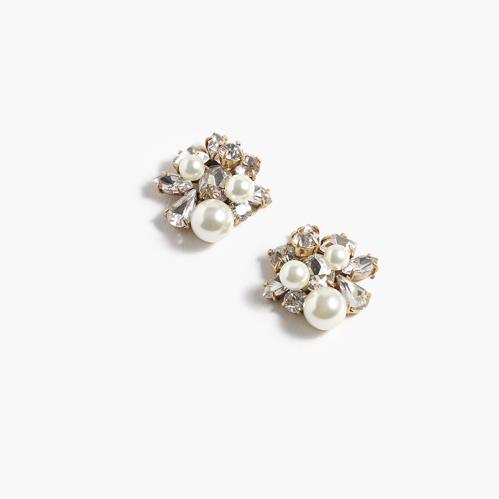 Pearl and crystal earrings | J. Crew US