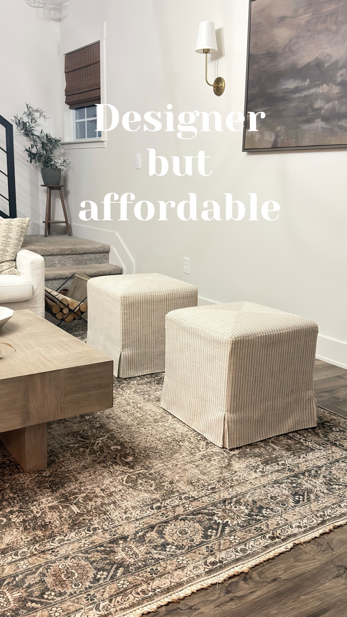 Designer like but affordable ottomans that are versatile, neutral, and functional

#LTKHome