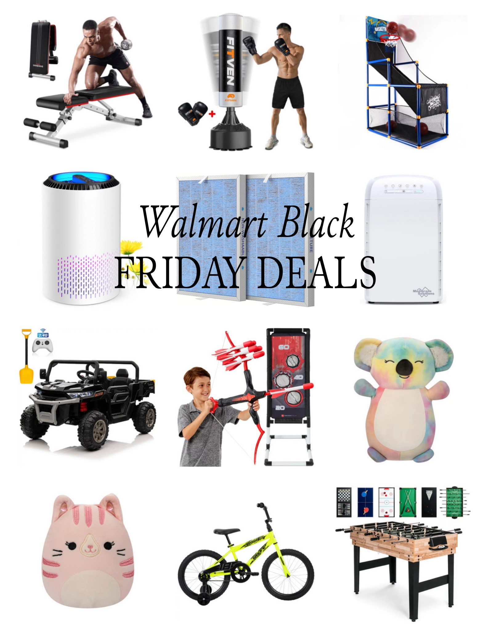 Walmart Black Friday deals for the family! #walmart #blackfriday #blackfridaydeals #weightbench #toys #squishmallow 

#LTKfitness #LTKGiftGuide #LTKsalealert