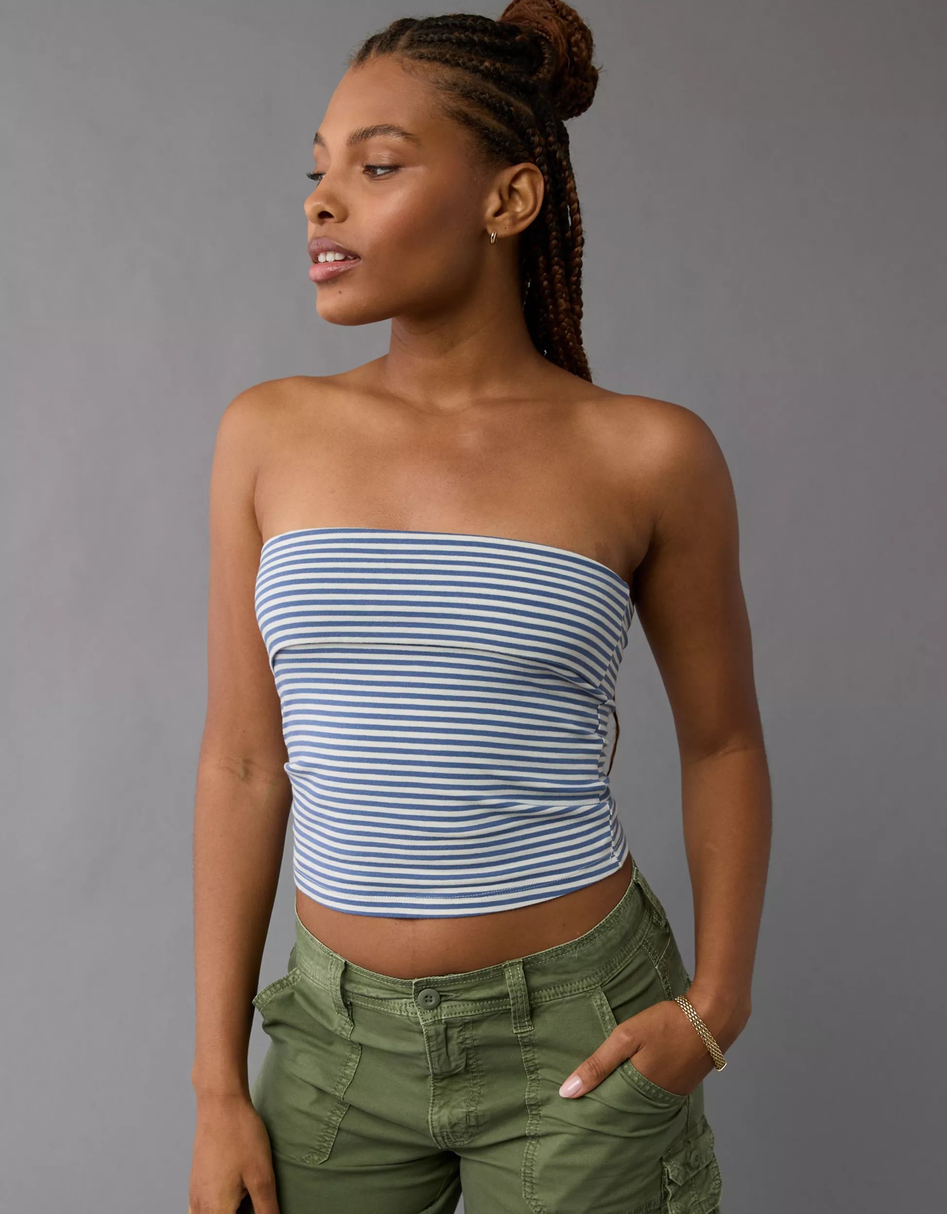 AE It Knit Foldover Tube Top | American Eagle Outfitters (US & CA)