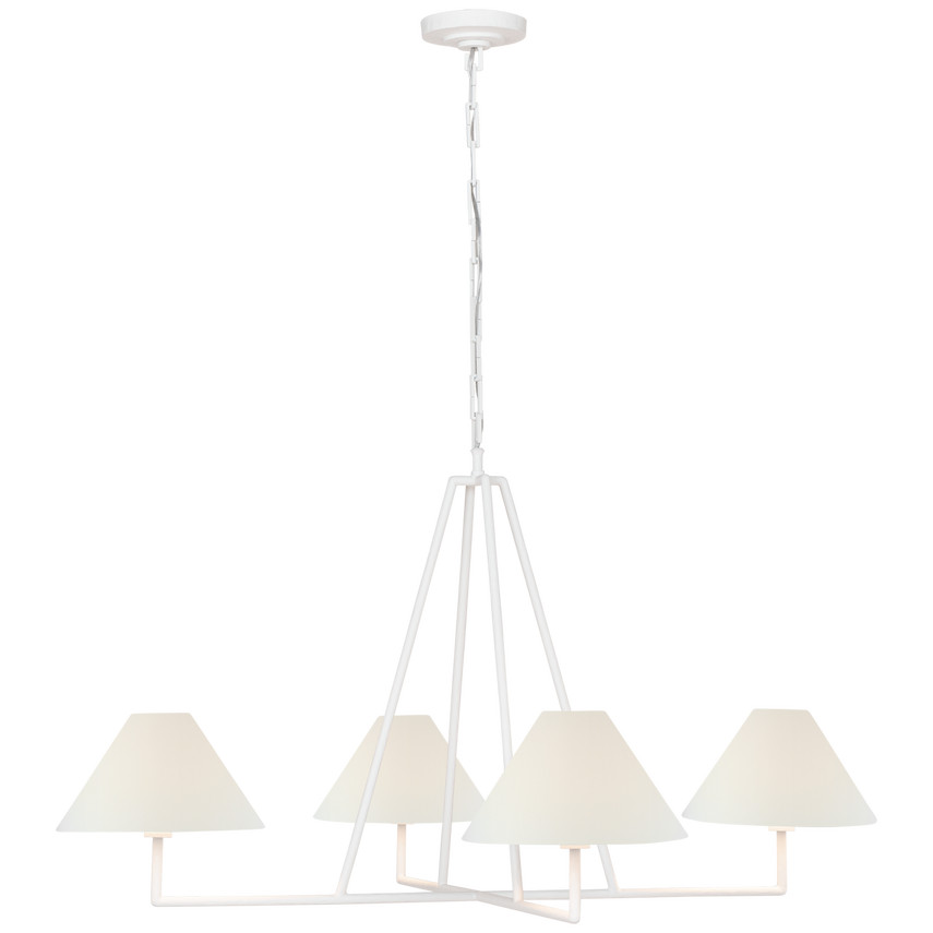 Ashton Extra Large Four Light Sculpted Chandelier | Visual Comfort