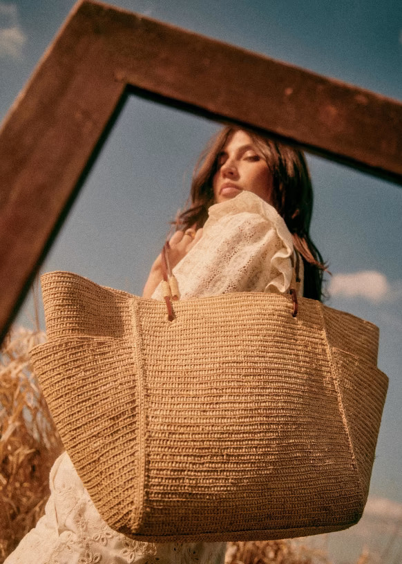Paloma Basket - Natural - Raffia - Sézane | Sezane Paris