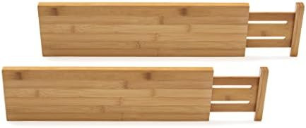 Amazon.com: Lipper International 8897 Bamboo Wood Custom Fit Adjustable Deep Kitchen Drawer Divid... | Amazon (US)