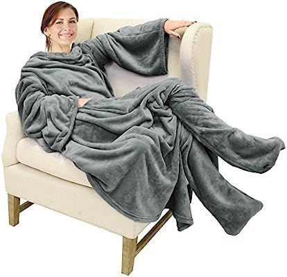 Catalonia Wearable Fleece Blanket with Sleeves and Foot Pockets for Adult Women Men,Micro Plush C... | Amazon (US)