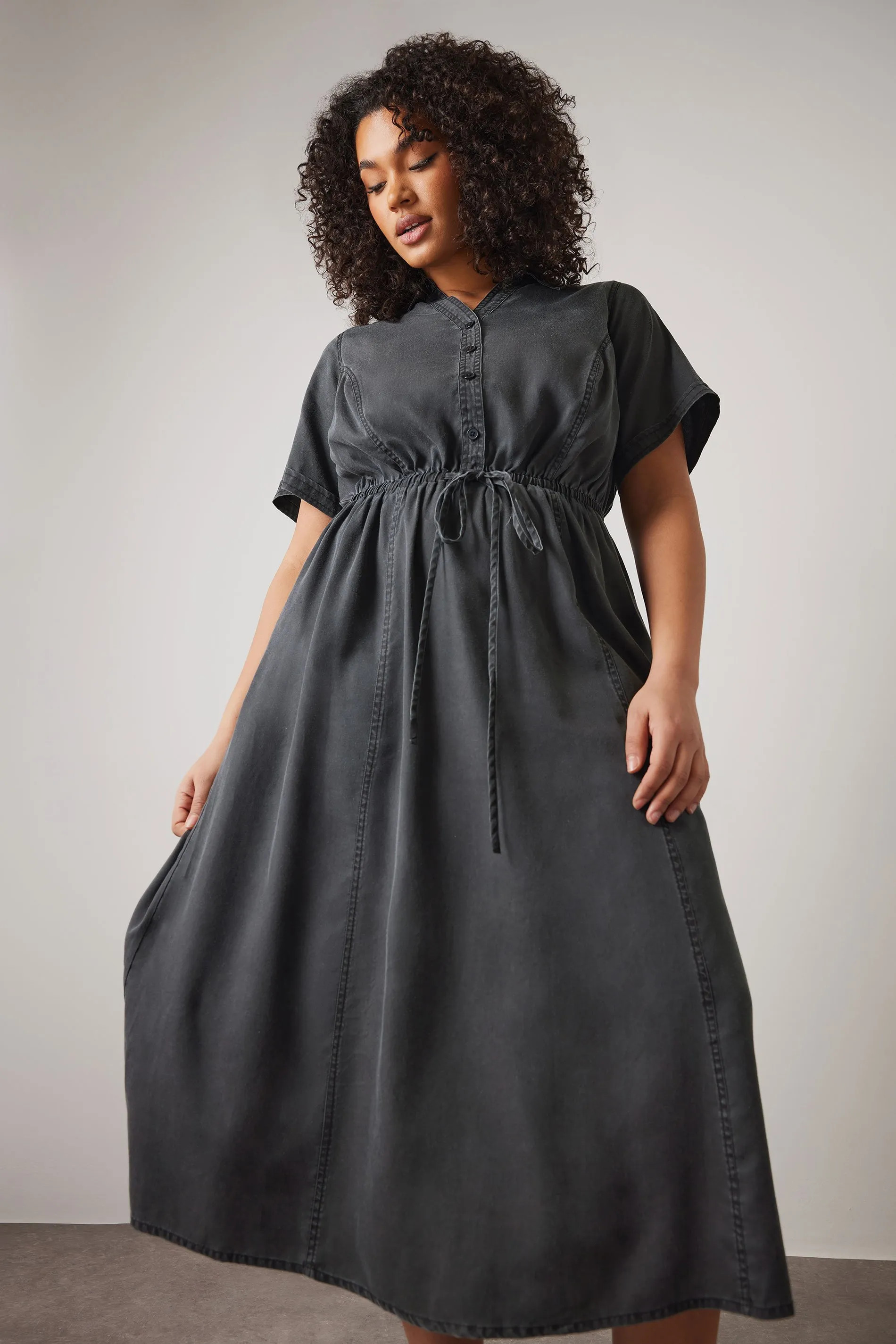 Dresses | Lyocell Denim Shirt Dress | Evans | Debenhams UK