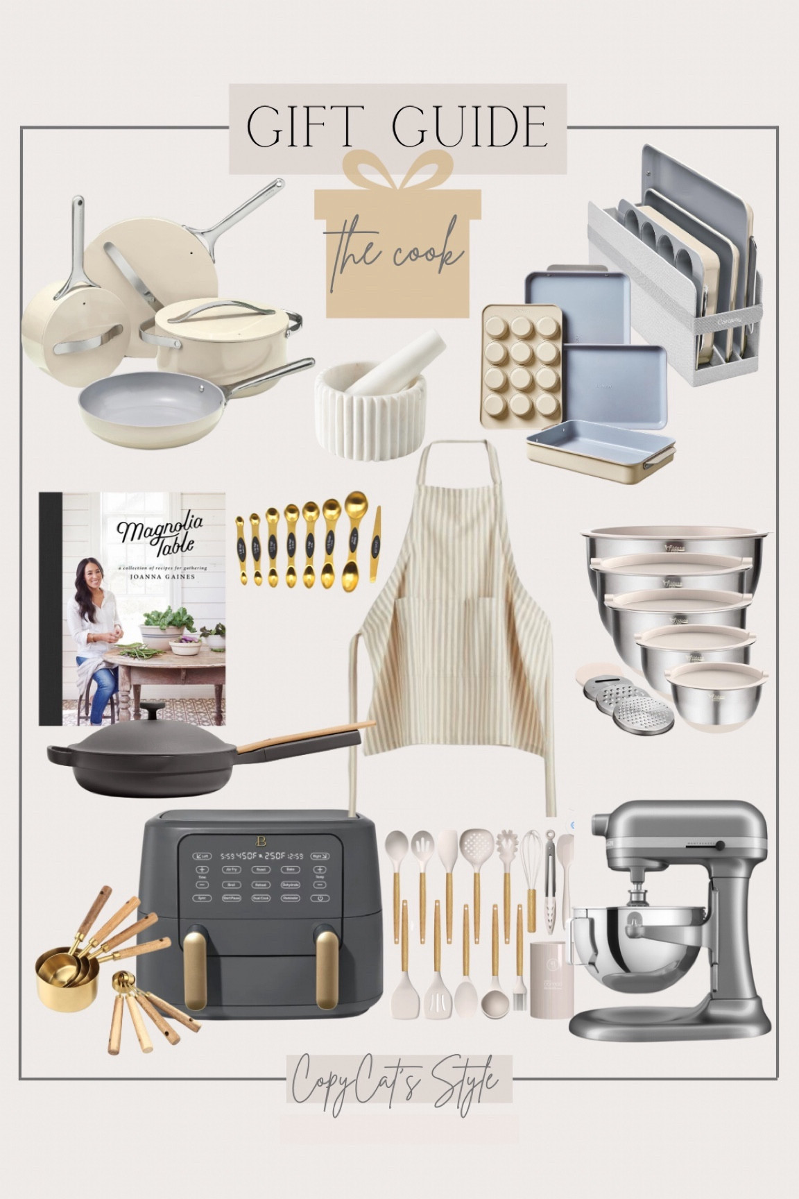 Gift Guide for the Cook, gift ideas for the cook, gift ideas for the chef, gift guide for the kitchen lover

#LTKHoliday #LTKGiftGuide #LTKhome