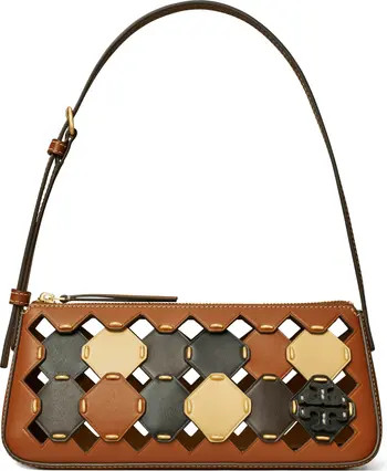 McGraw Die Cut Leather Wedge Shoulder Bag | Nordstrom