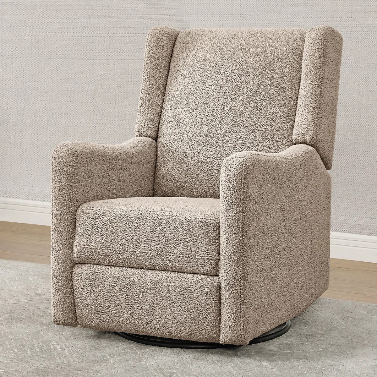 Mercer Electronic Power Recliner and Swivel Glider with USB Port in Performance Fabric, Pearl | Wayfair North America