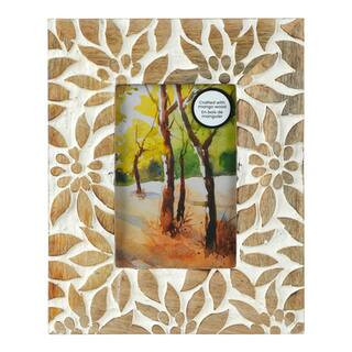 4" x 6" Brown & White Floral Wood Tabletop Frame, Atelier by Studio Decor® | Michaels® | Michaels Stores