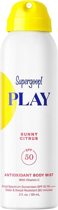 Supergoop! PLAY Antioxidant Body Mist Vitamin C -SPF 50 PA++++ Broad Spectrum Sunscreen - Body Sp... | Amazon (US)