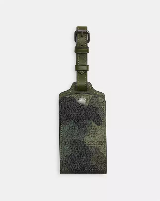 Luggage Tag In Signature Camo Print | Coach Outlet US